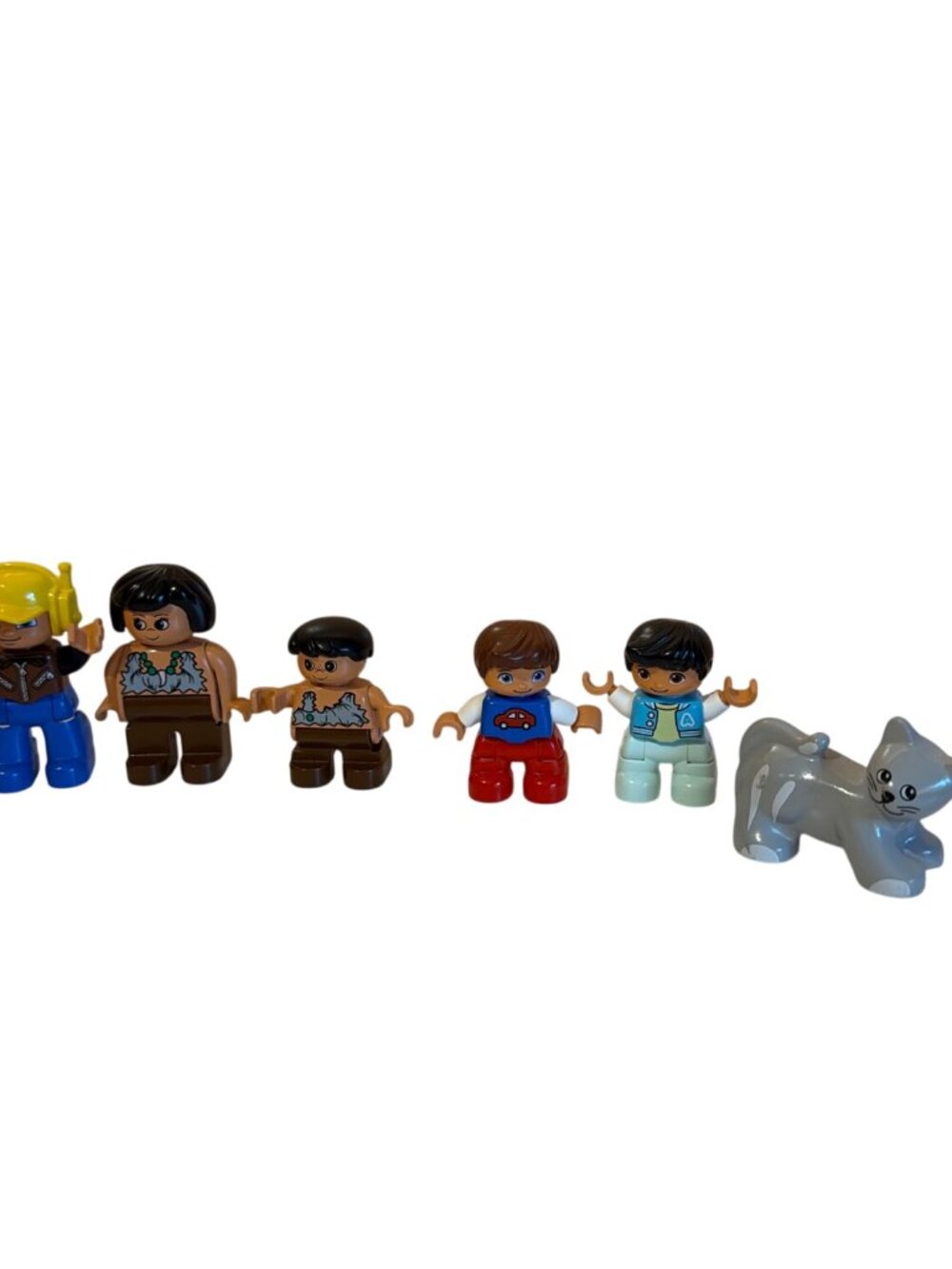 LEGO Duplo People Lot Caveman Cavewoman Cat Children Construction Worker Cat Etc